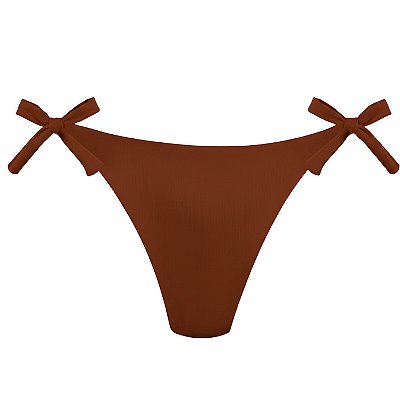 Calcinha de Biquíni Empina Bumbum Marrom Liso