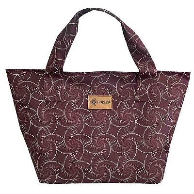 Bolsa de Praia Marétoa com Zíper Conchas Marrom