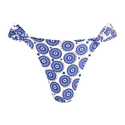 Calcinha Inteira de Biquíni Empina Bumbum Santorini Branco