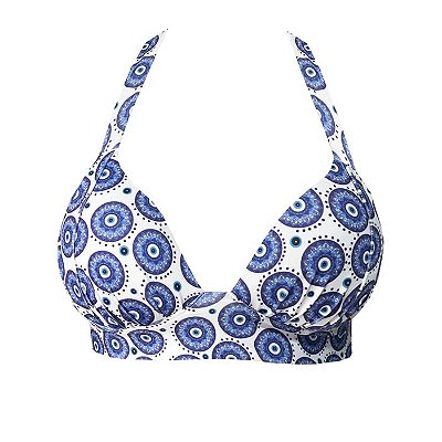 Top de Biquíni Meia Taça Santorini Branco