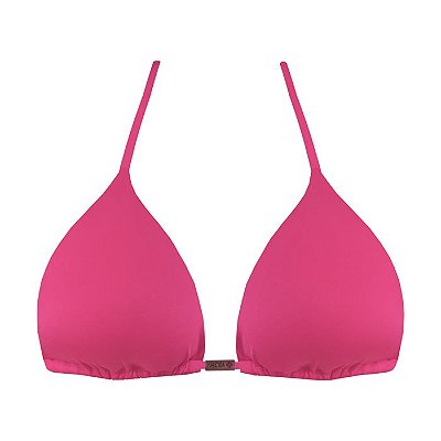 Top de Biquíni Cortininha Rosa Pink Liso