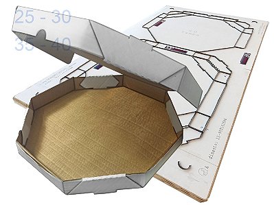 Faca Para Caixa de Pizza Oitavada (Redonda) - Modelo Conjugada