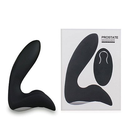 MASSAGER PROSTATE CONTROL - MASSAGEADOR ESTIMULADOR DE PRÓSTATA, RECARREGÁVEL E COM CONTROLE REMOTO - POSSUI 12 MODOS DE VIBRAÇÃO - 14 X 3 CM