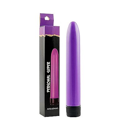 Vibrador Clássico Personal Aveludado 18 cm - cor roxo