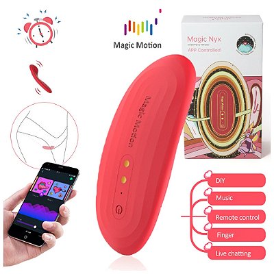 MAGIC MOTION NYX - VIBRADOR DE CALCINHA COM RELÓGIO INTELIGENTE CONTROLE PELA INTERNET VIA APP NO CELULAR SMARTPHONE