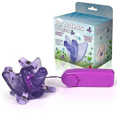 Borboleta vibradora com mini pênis lilas