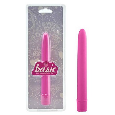 Vibrador personal 17cm - 6 basic - wave of pleasure fantasy vibe rosa