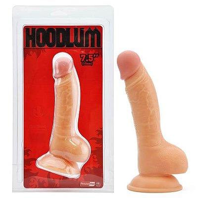 NANMA HOODLUM - Pênis realístico 19cm com escroto e ventosa