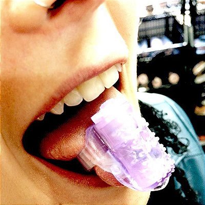 Anel capa de língua com vibrador