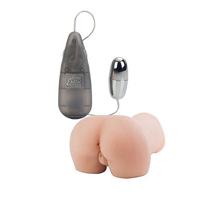 Masturbador vagina e anus com vibro - crystals salsa shaker