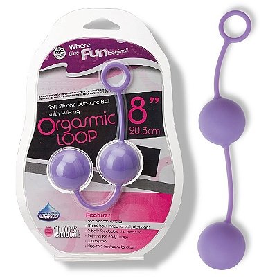 Bolas tailandadesas tailandesa pompoar em silicone com peso interno de metal - orgasmic loop