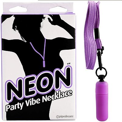 Colar com cápsula - neon party vibe necklace purple