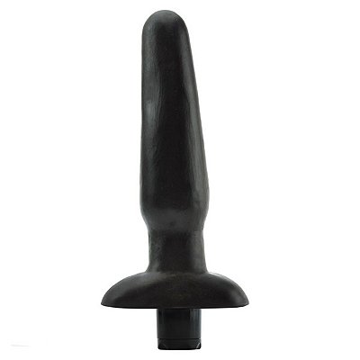 Plug anal 21cm com vibrador - preto
