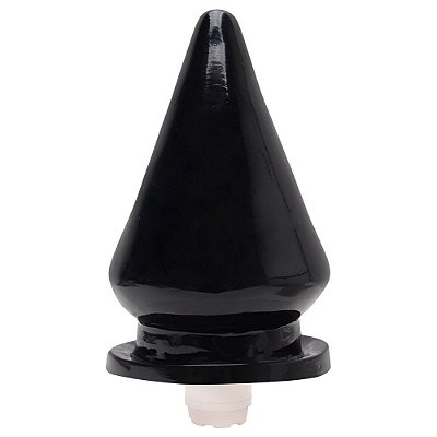 Plug anal gigante com vibrador 20 x 12 cm - cor preta