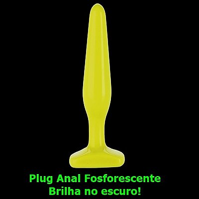 Plug anal 11x2.5cm fosforescente