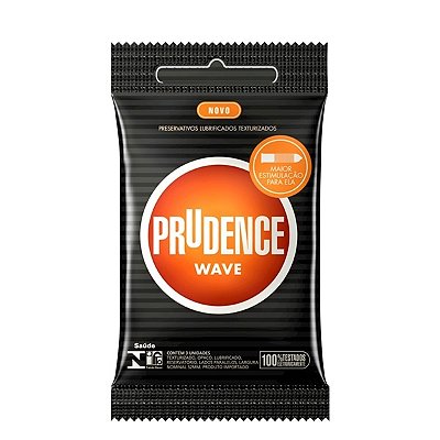 Preservativo camisinha prudence wave texturizada - 3uni