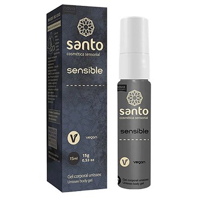 SANTO COSMÉTICOS VEGANO - SENSIBLE GEL DESSENSIBILIZANTE PARA SEXO ANAL SEM DOR - 15GR