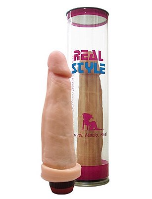 REAL PETER BOSS STYLE - PÊNIS REALÍSTICO COM VIBRADOR IDEAL PARA PRESENTE 17X4CM - COR BEGE