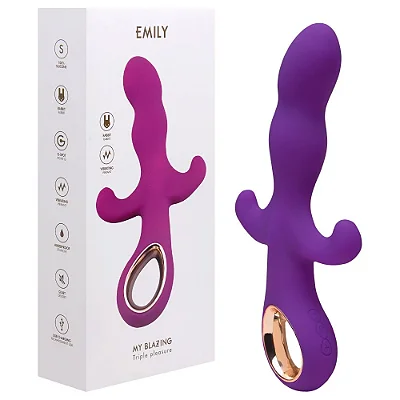 Lealso Entice Emily - Vibrador triplo recarregável - cor lilás