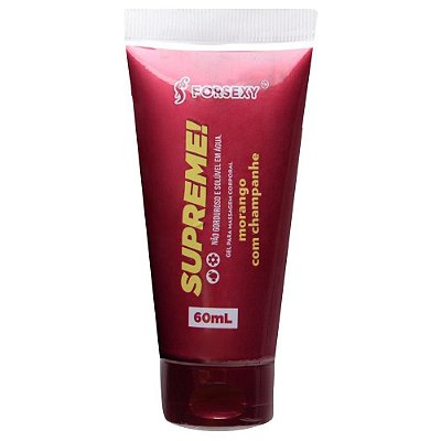 FORSEXY SUPREME! - LUBRIFICANTE PARA SEXO ANAL E VAGINAL - MORANGO - 60ML