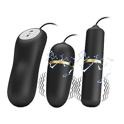 PRETTY LOVE SHOCK DOUBLE VIBRO BULLET - 2 CÁPSULAS COM CHOQUE