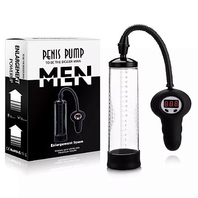 Automatic Digital Penis Pump -  BOMBA PENIANA COM MOTOR ELÉTRICO COM VISOR EM LED DE PRESSÃO