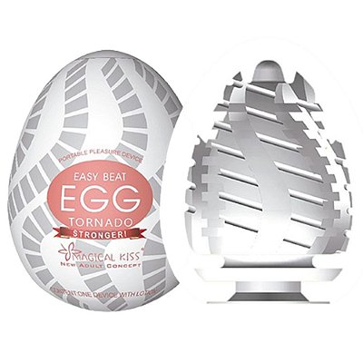 EGG MAGICAL KISS - MASTURBADOR MASCULINO EM FORMA DE OVO - MODELO TORNADO