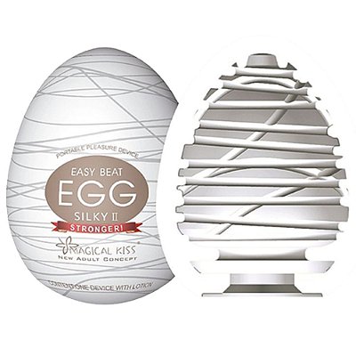 EGG MAGICAL KISS - MASTURBADOR MASCULINO EM FORMA DE OVO - MODELO SILKY II