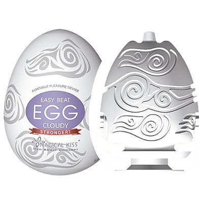 EGG MAGICAL KISS STRONGER - MASTURBADOR MASCULINO EM FORMA DE OVO - MODELO CLOUDY