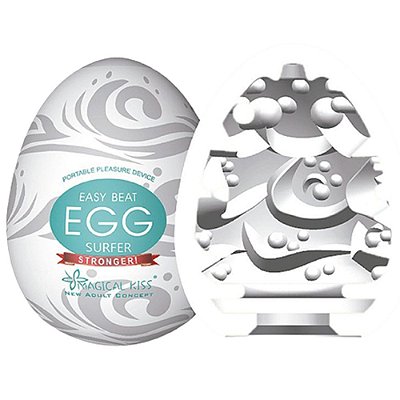 EGG MAGICAL KISS STRONGER - MASTURBADOR MASCULINO EM FORMA DE OVO - MODELO SURFER