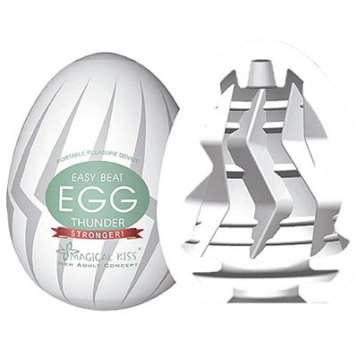 EGG MAGICAL KISS STRONGER - MASTURBADOR MASCULINO EM FORMA DE OVO - MODELO THUNDER