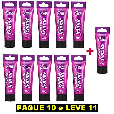 FORSEXY EXCITA FEMME - EXCITANTE CLITORIANO - 18G - KIT COM 11 UNIDADES