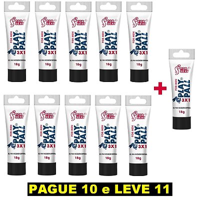 FORSEXY PLAY PALL - GEL EXCITANTE MASCULINO PROVOCADOR DE EREÇÃO - 18G - KIT COM 11 UNIDADES