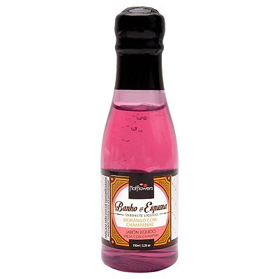 HOT FLOWERS - BANHO DE ESPUMA MORANGO COM CHAMPANHE - 150ML