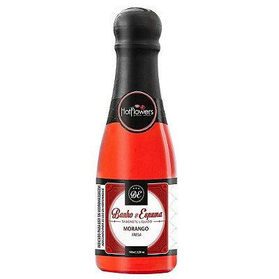 HOT FLOWERS - SABONETE ÍNTIMO BANHO E ESPUMA MORANGO - 150ML