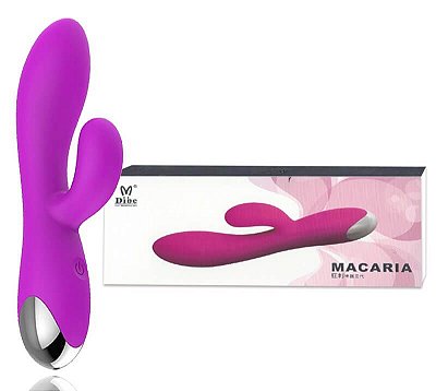 Vibrador recarregável com aquecimento e estimulador clitoriano e 20 modos de vibração