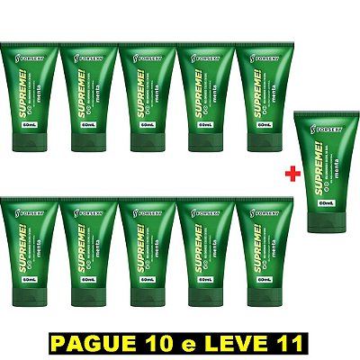 FORSEXY SUPREME! - LUBRIFICANTE PARA SEXO ANAL E VAGINAL - MENTA - 60ML - KIT COM 11 UNIDADES