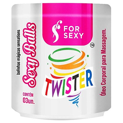 FORSEXY TWISTER - BOLINHAS FUNCIONAIS - ESQUENTA, ESFRIA, VIBRA E PULSA - 3UN