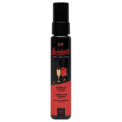 INTT LAMBUZE AIRLESS - GEL PARA SEXO ORAL SABOR MORANGO COM CHAMPAGNE - 50GR