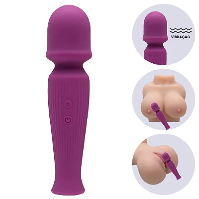 NVTOYS MOKA - VARINHA MAGICA - VIBRADOR RECARREGÁVEL - 10 MODOS DE VIBRAÇÃO - COR PRETA