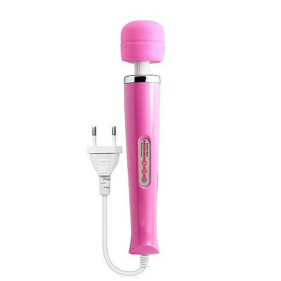 Magic Wand varinha mágica - Massageador elétrico com fio bivolt - Vibrador super potente - cor rosa