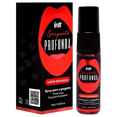 INTT PROFUNDA - SPRAY FACILITADOR DE SEXO ORAL GARGANTA PROFUNDA - AROMA MORANGO - 15ml