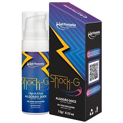 La Pimienta Shock-G - Gel vibrador líquido beijável de alta potência - 15gr - aroma algodão doce