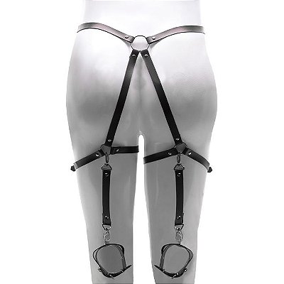 Arreio BDSM  Com Fivela e Argolas de Metal - Omg Harness