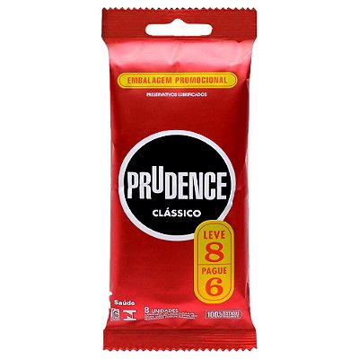 Preservativo Clássico - PRESERVATIVO LUBRIFICADO COM 8 UNIDADES