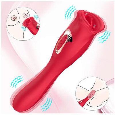 Crowley Boka Loka - Estimulador recarregável de clitóris Boca Vibratória com Estimulação de Mordida