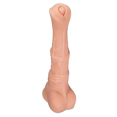 LANCE'S COCK - Pênis de cavalo em silicone com ventosa 40x8cm - cor bege