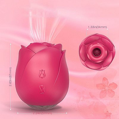 S-Hande Immortal flower 2 - Vibrador em formato de rosa com sistema de pulsação