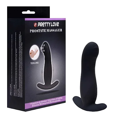 PRETTY LOVE PROSTATE MASSAGER Tickling - ESTIMULADOR DE PRÓSTATA RECARREGÁVEL EM SILICONE COM 7 MODOS DE VIBRAÇÃO - 12,5 X 3 CM