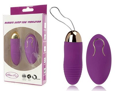 REMOTE JUMP EGG VIBRATOR - BULLET REVESTIDO EM SILICONE COM 10 MODOS DE VIBRAÇÃO E CONTROLE WIRELESS SEM FIO - 8,2 X 2,8